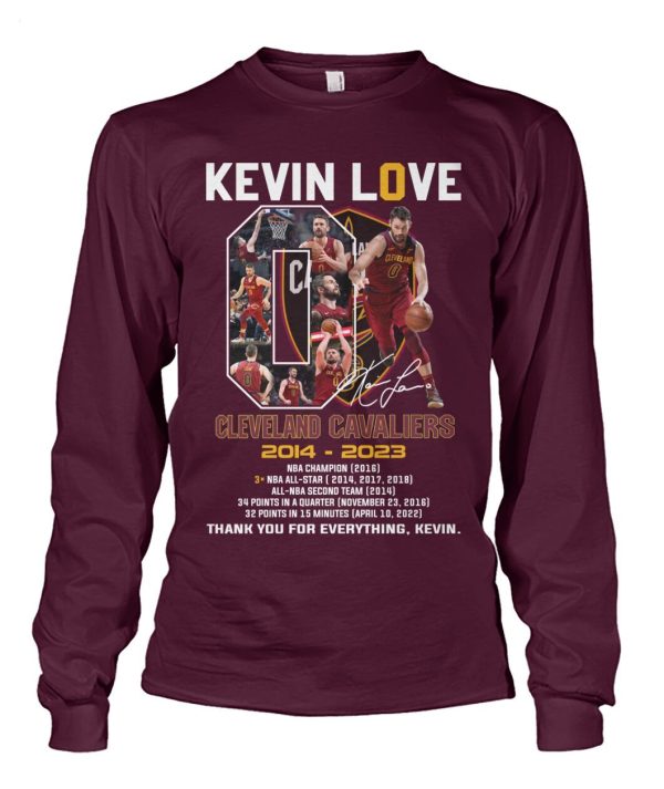 Kevin Love Cleveland  Cavaliers 2014 – 2023 Thank You For Everything, Kevin T-Shirt