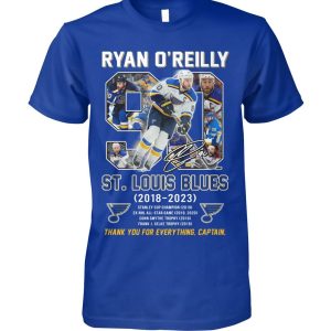 Ryan O’Reilly St. Louis Blues 2018 – 2023 Thank You For Everything, Captain T-Shirt