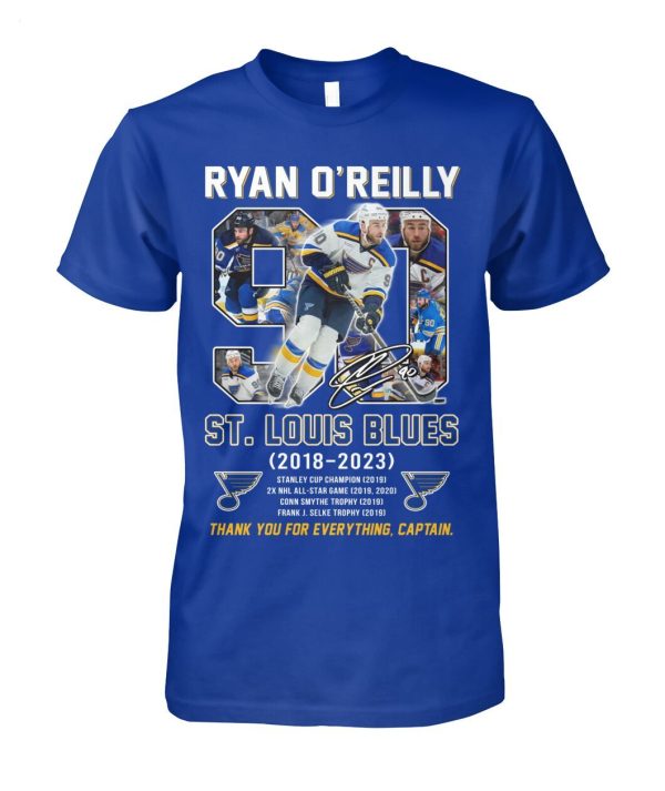 Ryan O’Reilly St. Louis Blues 2018 – 2023 Thank You For Everything, Captain T-Shirt