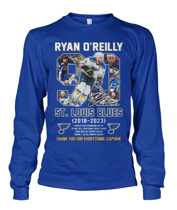 Ryan O’Reilly St. Louis Blues 2018 – 2023 Thank You For Everything, Captain T-Shirt