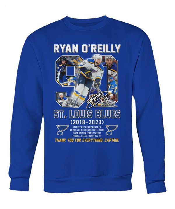 Ryan O’Reilly St. Louis Blues 2018 – 2023 Thank You For Everything, Captain T-Shirt