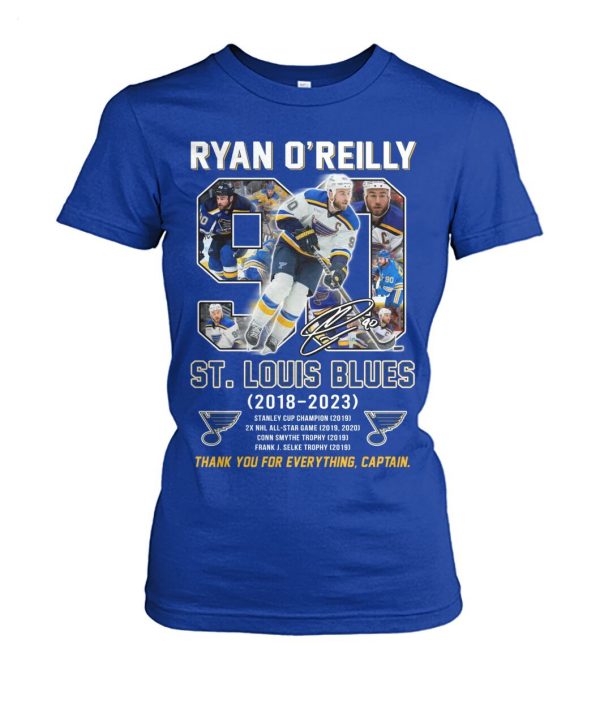 Ryan O’Reilly St. Louis Blues 2018 – 2023 Thank You For Everything, Captain T-Shirt