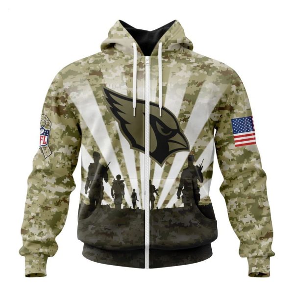 Personalized NFL Arizona Cardinals Salute To Service Honor Veterans And Their Families Hoodie