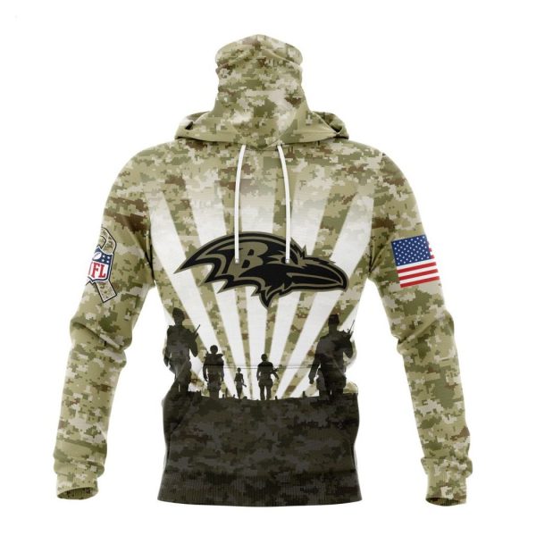 Personalized NFL Baltimore Ravens Salute To Service Honor Veterans And Their Families Hoodie