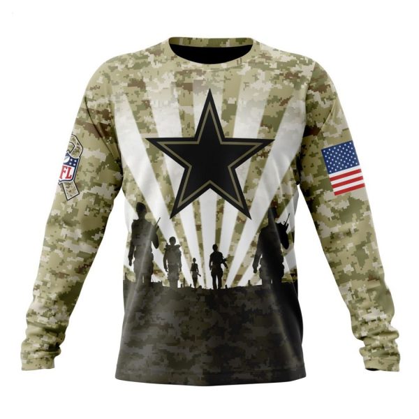 Personalized NFL Dallas Cowboys Salute To Service Honor Veterans And Their Families Hoodie