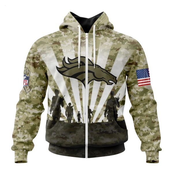 Personalized NFL Denver Broncos Salute To Service Honor Veterans And Their Families Hoodie