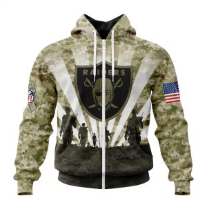 Personalized NFL Las Vegas Raiders Salute To Service Honor Veterans And Their Families Hoodie