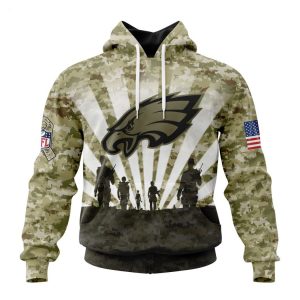 Personalized NFL Philadelphia Eagles Salute To Service Honor Veterans And Their Families Hoodie