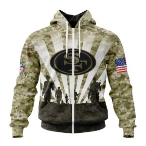 Personalized NFL San Francisco 49ers Salute To Service Honor Veterans And Their Families Hoodie