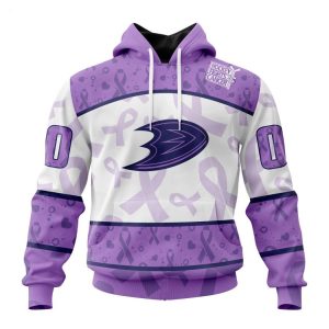 Personalized NHL Anaheim Ducks Special Lavender – Fight Cancer T-Shirt