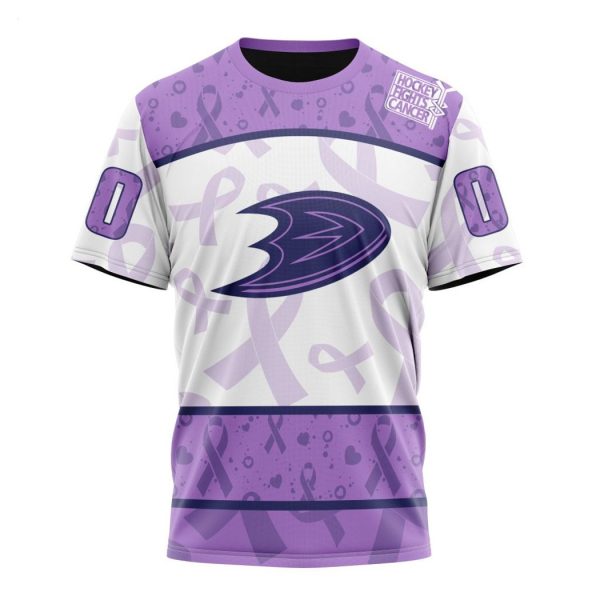 Personalized NHL Anaheim Ducks Special Lavender – Fight Cancer T-Shirt