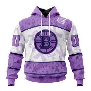 NHL Boston Bruins Special Pink F!ck Cancer Design Hoodie