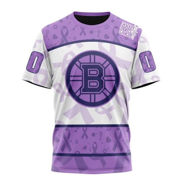 Personalized NHL Boston Bruins Special Lavender – Fight Cancer T-Shirt