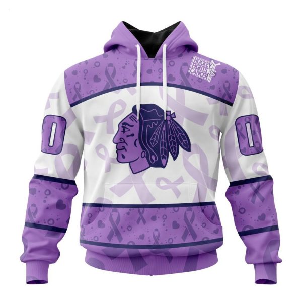 Personalized NHL Chicago Blackhawks Special Lavender – Fight Cancer T-Shirt