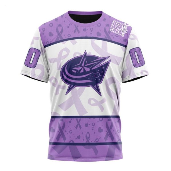 Personalized NHL Columbus Blue Jackets Special Lavender – Fight Cancer T-Shirt