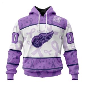 Personalized NHL Detroit Red Wings Special Lavender – Fight Cancer T-Shirt