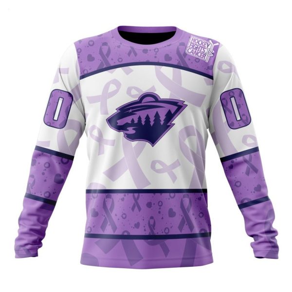 Personalized NHL Minnesota Wild Special Lavender – Fight Cancer T-Shirt