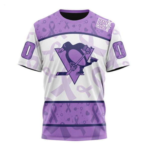 Personalized NHL Pittsburgh Penguins Special Lavender – Fight Cancer T-Shirt