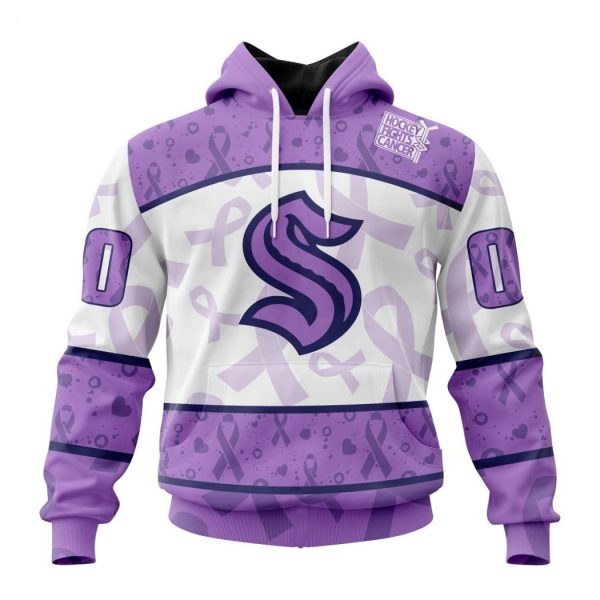 Personalized NHL Seattle Kraken Special Lavender – Fight Cancer T-Shirt