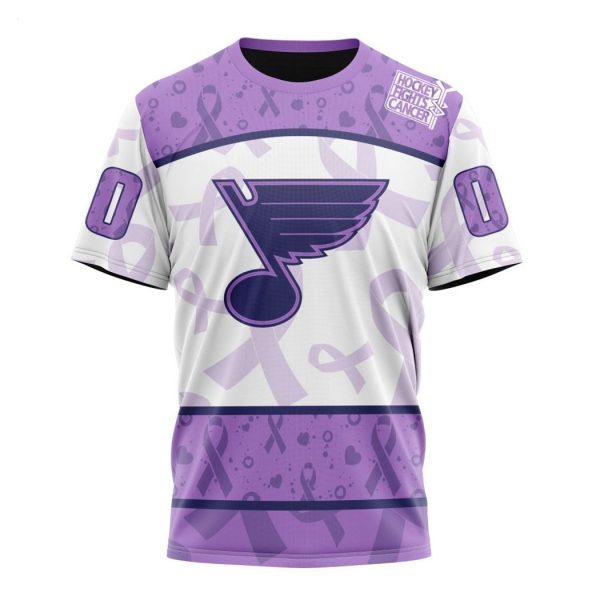 Personalized NHL St Louis Blues Special Lavender – Fight Cancer T-Shirt