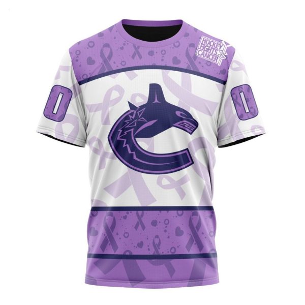 Personalized NHL Vancouver Canucks Special Lavender – Fight Cancer T-Shirt