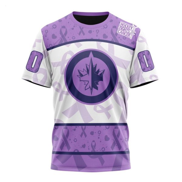 Personalized NHL Winnipeg Jets Special Lavender – Fight Cancer T-Shirt