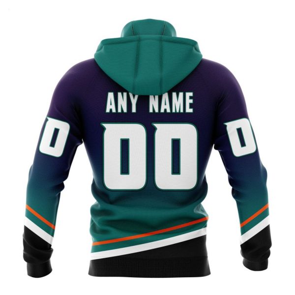 Personalized NHL Anaheim Ducks Special Retro Gradient Design Hoodie