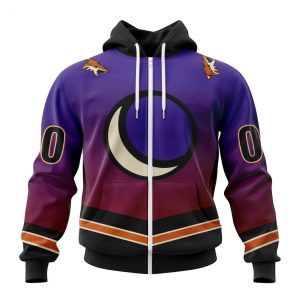 Personalized NHL Arizona Coyotes Special Retro Gradient Design Hoodie