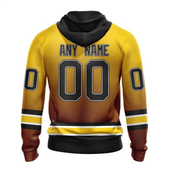 Personalized NHL Boston Bruins Special Retro Gradient Design Hoodie