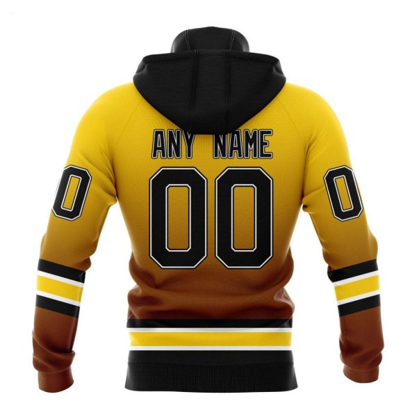 Personalized NHL Boston Bruins Special Retro Gradient Design Hoodie