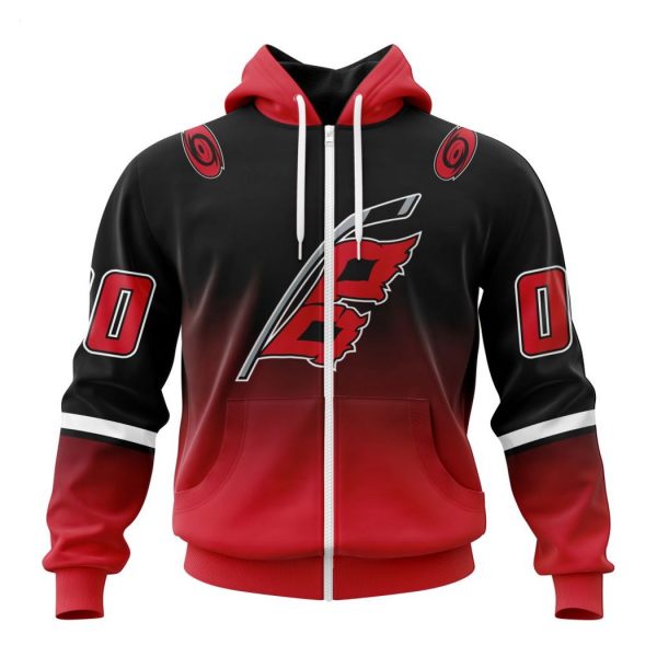 Personalized NHL Carolina Hurricanes Special Retro Gradient Design Hoodie