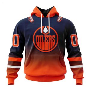 Personalized NHL Edmonton Oilers Special Retro Gradient Design Hoodie