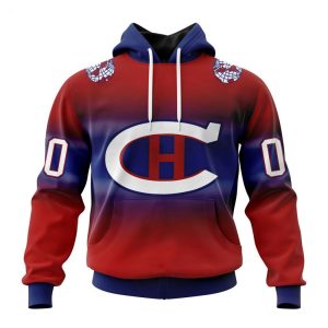 Personalized NHL Montreal Canadiens Special Retro Gradient Design Hoodie