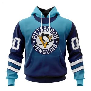 Personalized NHL Pittsburgh Penguins Special Retro Gradient Design Hoodie
