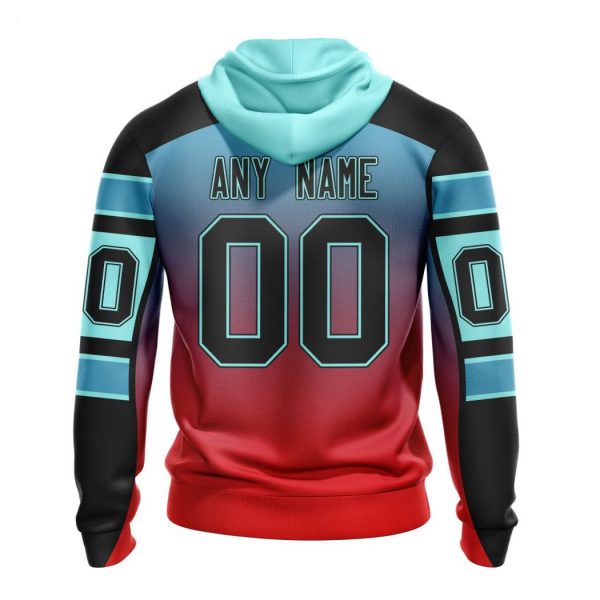 Personalized NHL Seattle Kraken Special Retro Gradient Design Hoodie