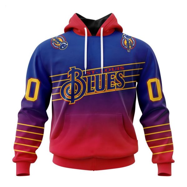 Personalized NHL St. Louis Blues Special Retro Gradient Design Hoodie