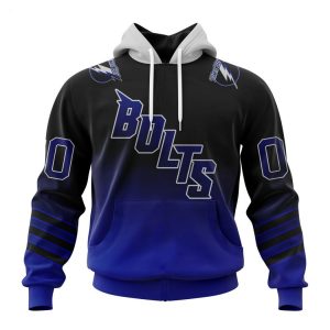 Personalized NHL Tampa Bay Lightning Special Retro Gradient Design Hoodie