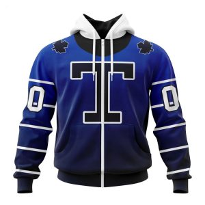 Personalized NHL Toronto Maple Leafs Special Retro Gradient Design Hoodie