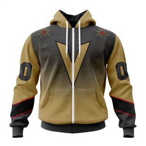 Personalized NHL Vegas Golden Knights Special Retro Gradient Design Hoodie