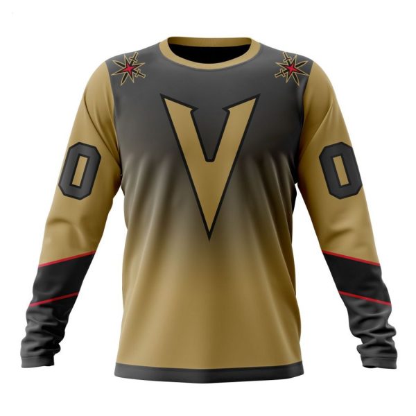 Personalized NHL Vegas Golden Knights Special Retro Gradient Design Hoodie