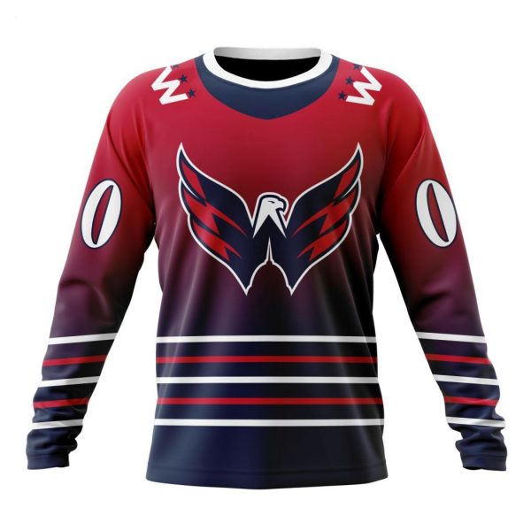 Personalized NHL Washington Capitals Special Retro Gradient Design Hoodie