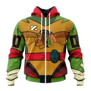 Personalized NHL Chicago Blackhawks Special Teenage Mutant Ninja Turtles Design Hoodie