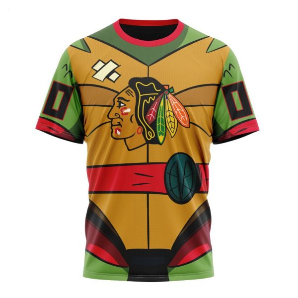 Personalized NHL Chicago Blackhawks Special Teenage Mutant Ninja Turtles Design Hoodie