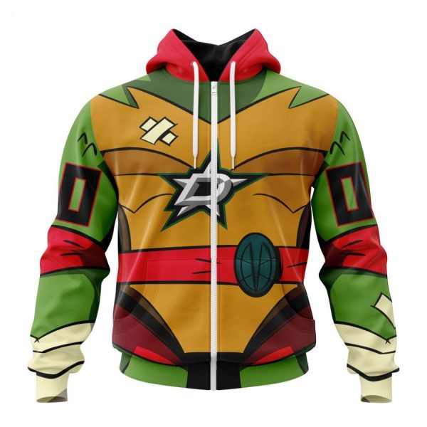 Personalized NHL Dallas Stars Special Teenage Mutant Ninja Turtles Design Hoodie