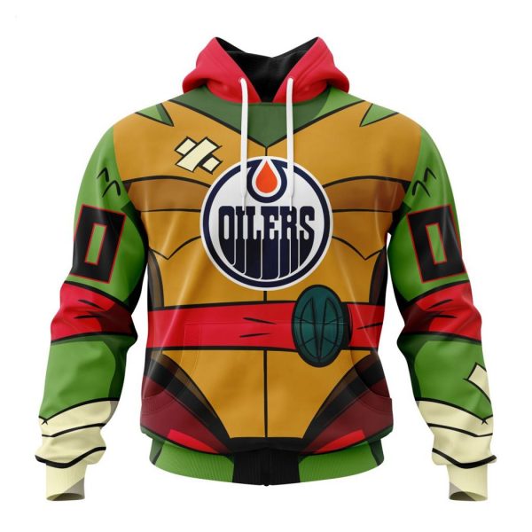 Personalized NHL Edmonton Oilers Special Teenage Mutant Ninja Turtles Design Hoodie