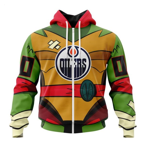 Personalized NHL Edmonton Oilers Special Teenage Mutant Ninja Turtles Design Hoodie