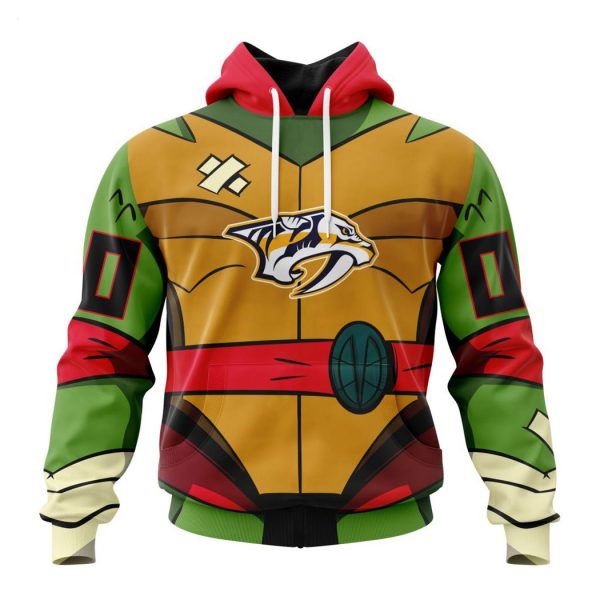 Personalized NHL Nashville Predators Special Teenage Mutant Ninja Turtles Design Hoodie