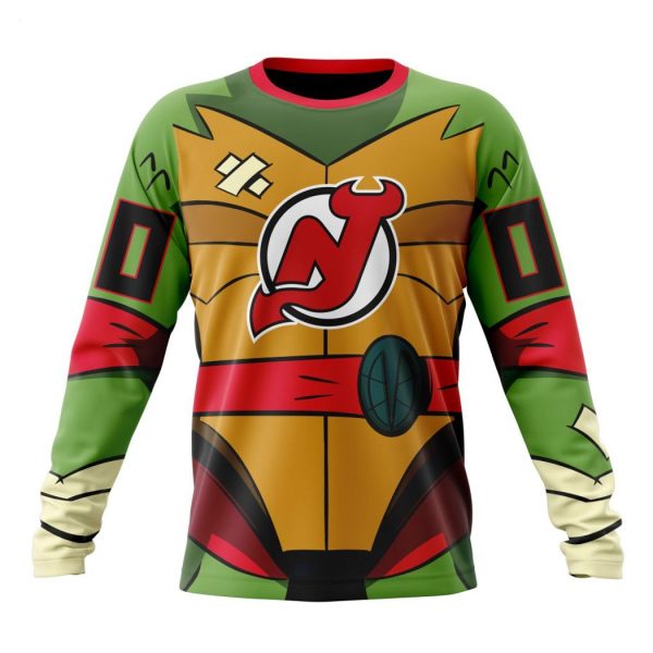 Personalized NHL New Jersey Devils Special Teenage Mutant Ninja Turtles Design Hoodie