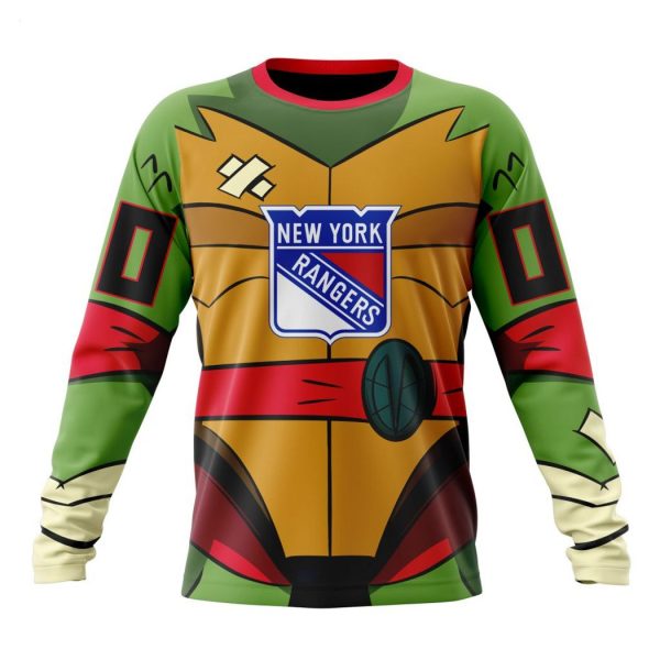 Personalized NHL New York Rangers Special Teenage Mutant Ninja Turtles Design Hoodie