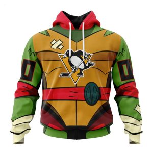 Personalized NHL Pittsburgh Penguins Special Teenage Mutant Ninja Turtles Design Hoodie